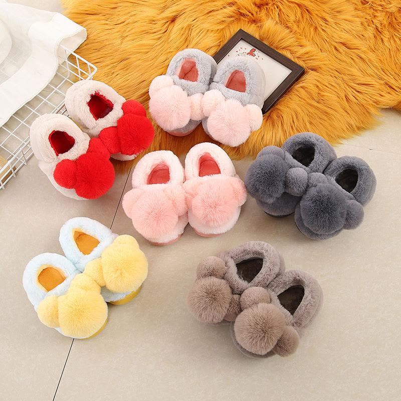[促销]1-12岁儿童棉拖鞋男童女可爱宝宝拖鞋婴幼儿包跟棉鞋防滑小孩鞋图片