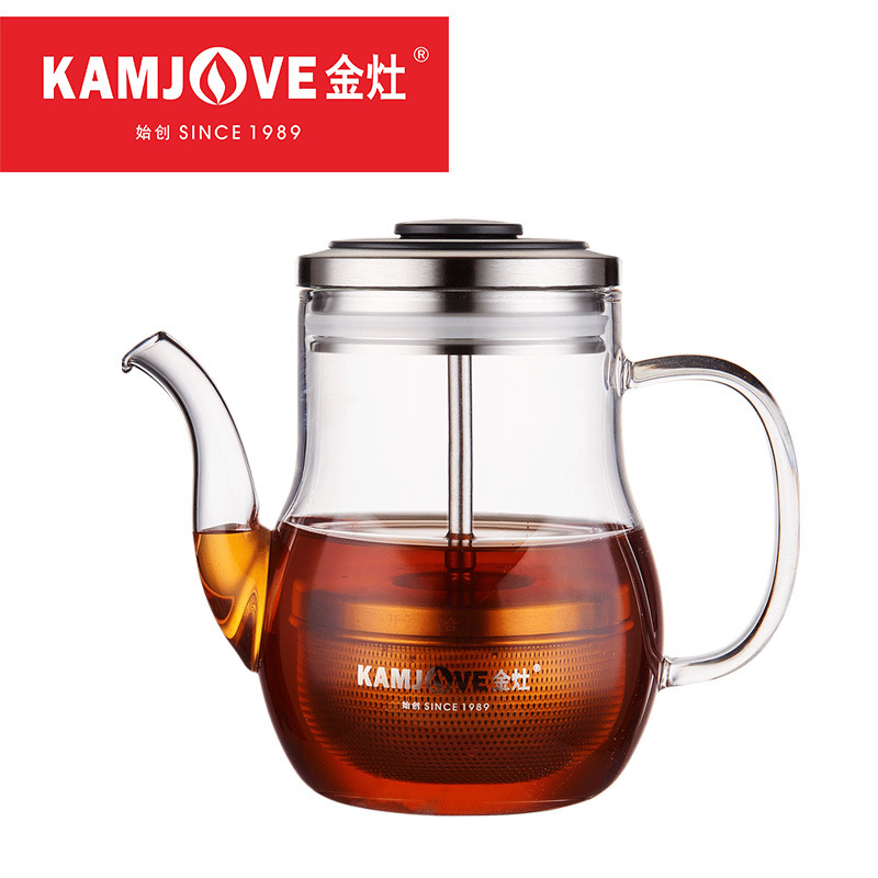 KAMJOVE/金灶 A系列 飘逸杯 小青柑专用冲泡壶 办公茶道杯 耐热玻璃水杯茶具 玻璃壶 泡茶茶壶 304不锈钢内胆