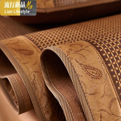 加厚凉席1.5m床1.8米三件套双人藤席单人120可折叠90宿舍席子三维工匠 1.8m（6英尺）床 一席+1只枕套