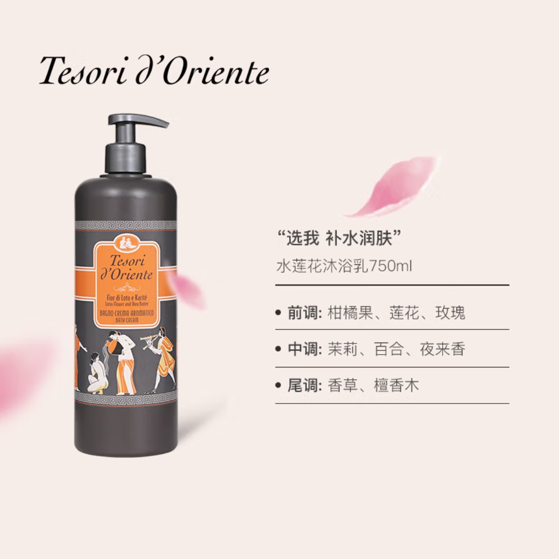 东方宝石 香氛沐浴乳水莲花香750ml+300ml高清大图