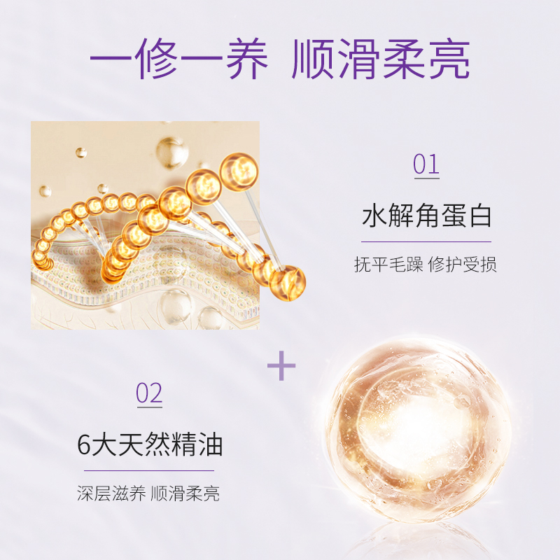 迷珂宝鸢尾清风护发素500ml柔顺蓬松留香清洁果萃提取高清大图