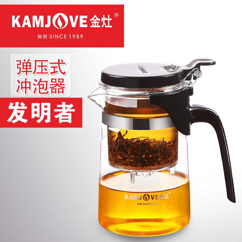 金灶(KAMJOVE)K系列飘逸杯办公茶道杯花茶泡茶壶耐热玻璃茶具全过滤茶杯高清大图