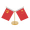 西玛(Simaa) Y字桌旗 F33D 国旗+党旗 金色