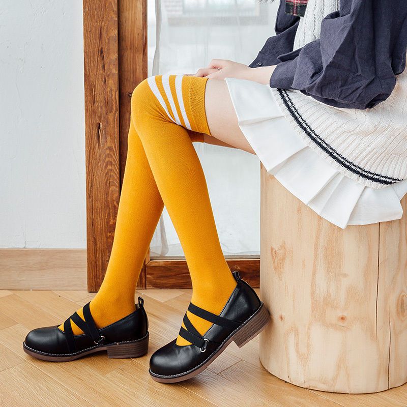 jk小腿袜过膝袜子女韩版长筒学生ins潮高筒学院风制服半截中筒袜