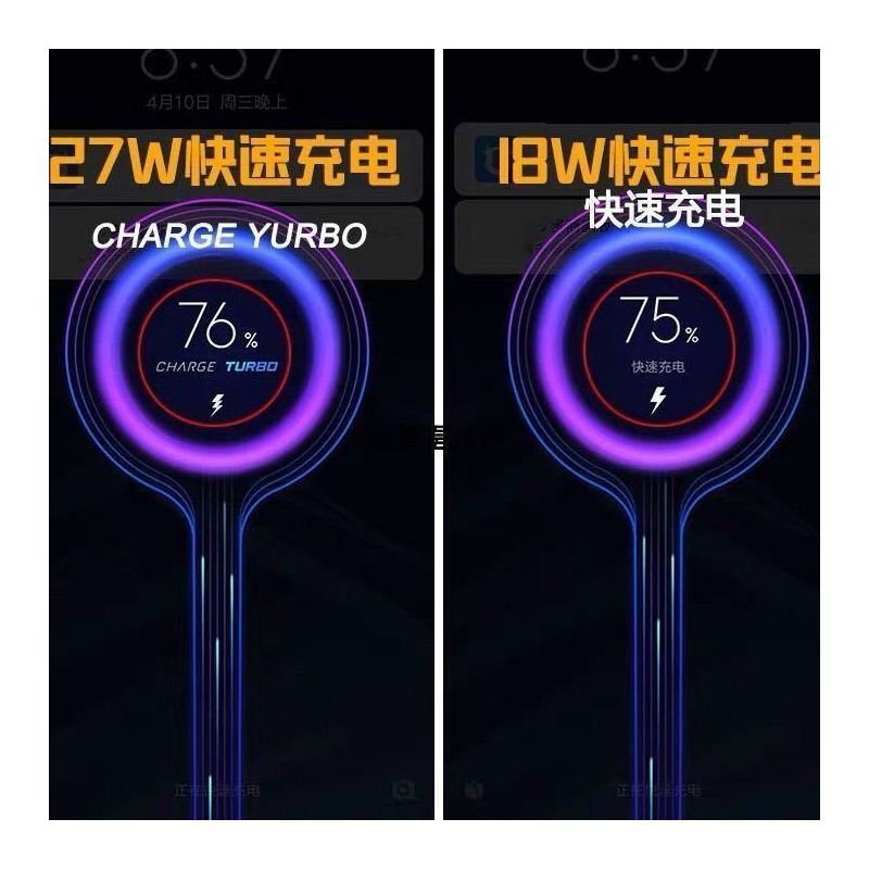 小米手机充电器快充适用小米8/5/6/9/10红|QC3.0闪充充电头[18W快充] 2米[type-c]接口闪充线