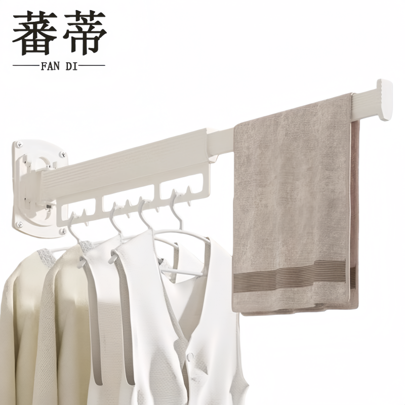 蕃蒂 折叠晾衣杆单折叠 个