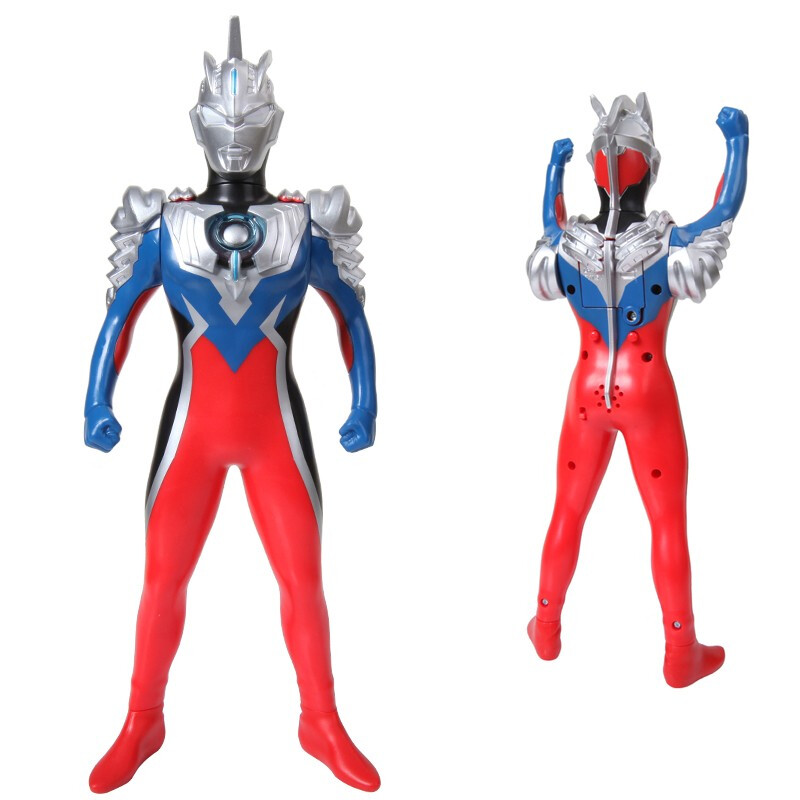 大号发声发光人偶儿童玩具 男孩 30厘米欧布奥特曼(智勇形态)