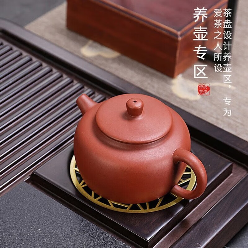 金灶(KAMJOVE)黑檀木纹茶托盘排水式(60*30*2.5cm)高清大图