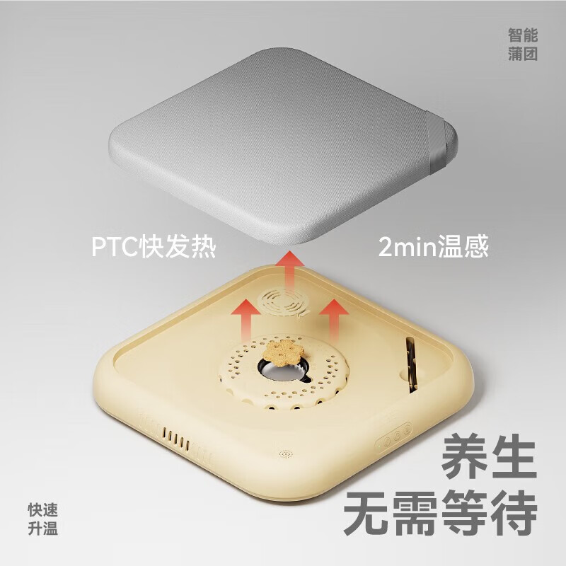 左点zdeer 智能艾蒲团艾灸坐垫 无烟坐灸仪 智能熏蒸 手提礼盒装 计价单位:盒高清大图