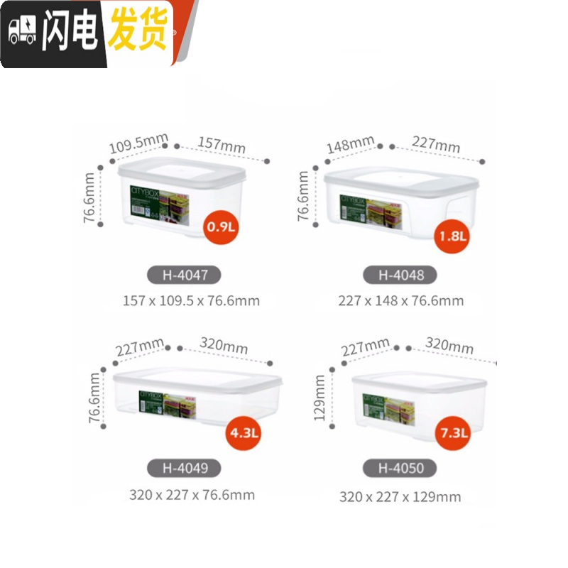 三维工匠冰箱食物保鲜盒厨房收纳盒宝宝辅食盒塑料密封食品整理盒高清大图