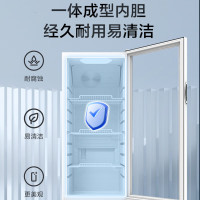 美的商用展示柜 立式冷藏保鲜饮料啤酒柜 便利店冰柜 278升玻璃门冰柜SC-278GM(EB) 黑色一级能效