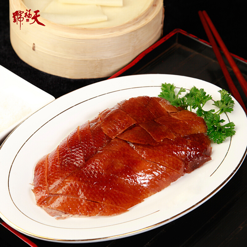 天福号 北京烤鸭 烤鸭1000g+酱 +手提袋 熟食礼袋 北京特产 真空包装 礼品