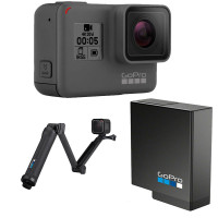 GoPro HERO 5 Black 运动摄像机 (含家庭旅行普及版配件套包) 智能声音控制 4K视频 10米防水