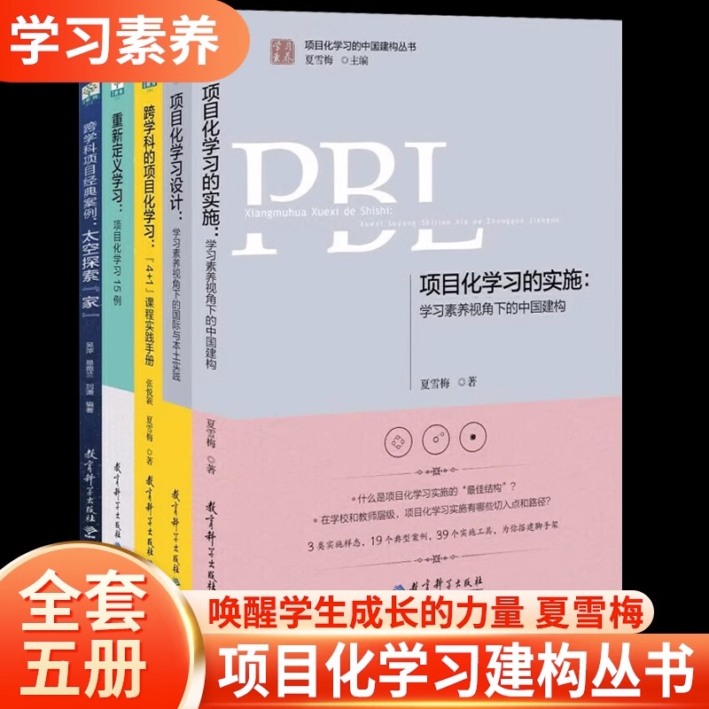项目化学习的实施--学习素养视角下的中国建构 [正版]学习素养中国建构丛书套装6册项目化学习工具的实施设计跨学科的重新定高清大图