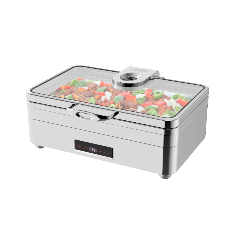 新力士长方形电加热900W智能温控自助餐炉矮炉身款W07-1102T+17B