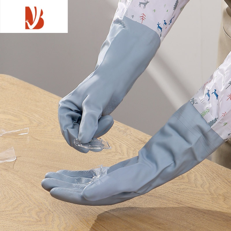 三维工匠洗碗手套女家务厨房耐用型家用防水耐磨清洁刷碗洗菜防滑橡胶