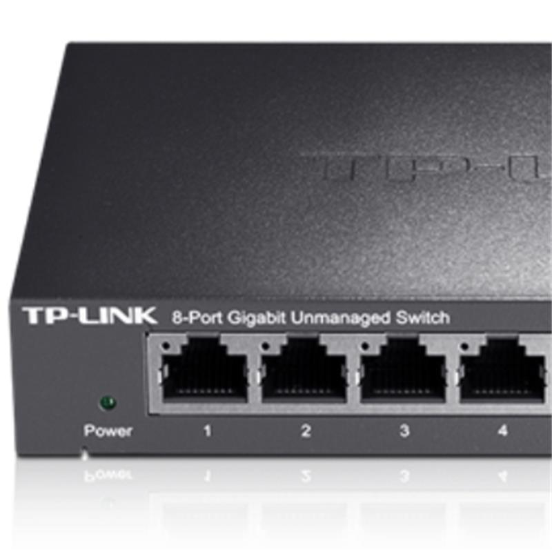 TP-LINK TL-SG1008D 8口千兆交换机 钢壳高速1000M网络监控交换机