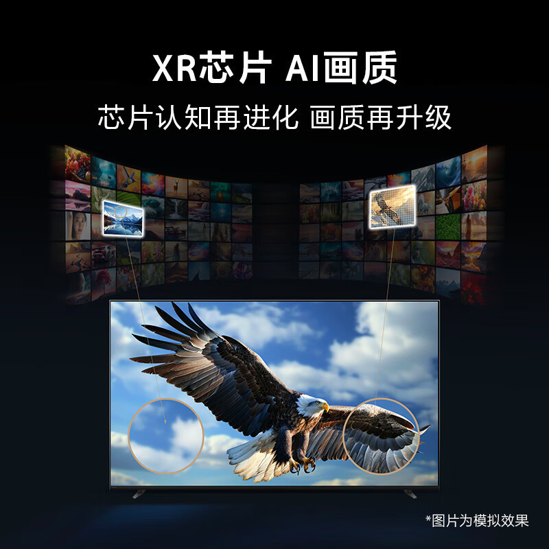 索尼(SONY)65英寸新品7系 MiniLED电视 AI画质音质优化 XR认知芯片 旗舰液晶 K-65XR70