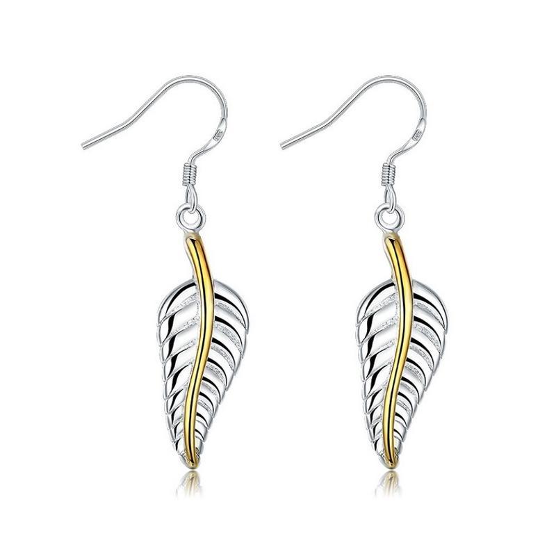E038 Women silver plated earring 镀925纯银日韩时尚创意耳环