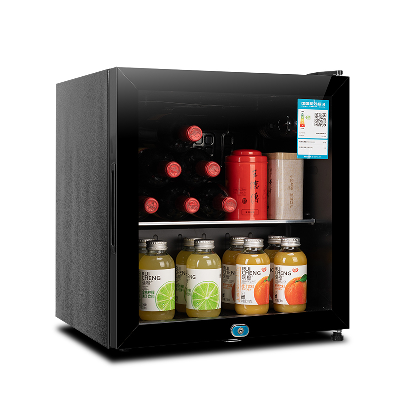 新飞冰吧小型家用冷藏单门办公室冰吧茶叶红酒饮料保鲜柜冷藏展示柜 JC50升[全冷藏保鲜+带灯+带锁]JC-50高清大图