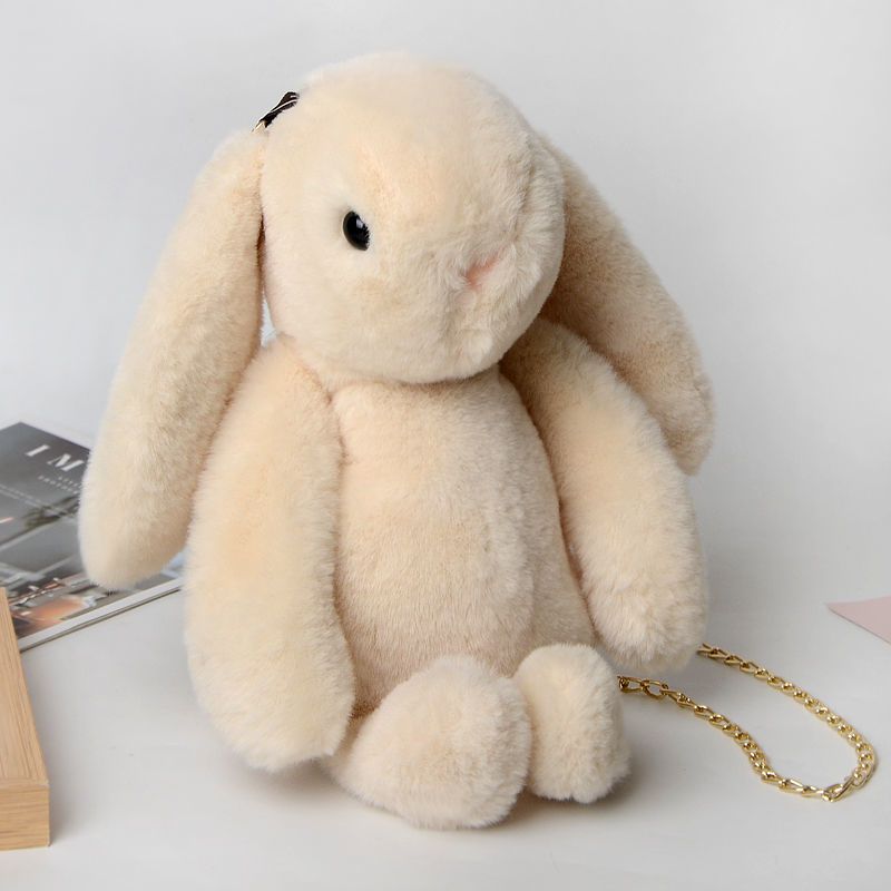 兔子包包邦尼兔公仔毛绒玩具可爱lolita斜跨包玩偶送生日礼物女生白色