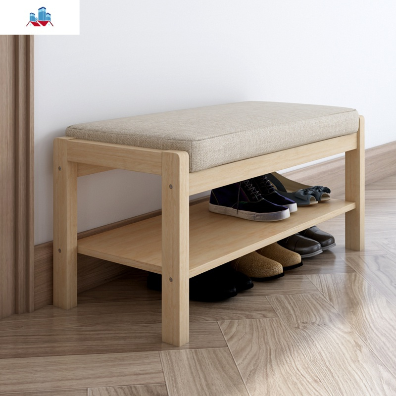 北欧实木换鞋凳鞋凳沙发凳鞋凳式鞋柜收纳鞋架布艺脚凳床尾凳泰空仓