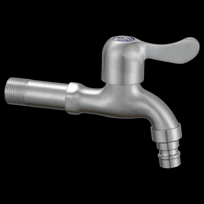 304不锈钢洗衣机龙头拖把池水龙头t型4分加长快开水龙头