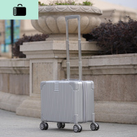 登机箱18寸网红ins小行李箱小型女万向轮拉杆箱男轻便密码旅行箱NEWLAKE 18寸 银色豪华镜面款