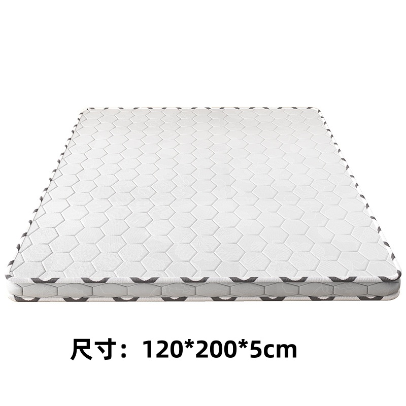 鑫木樽实木床1.2m+5cm床垫+床头柜*1组高清大图