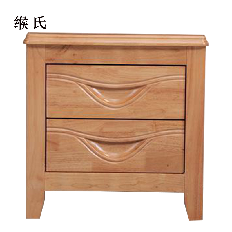 缑氏床头柜简约现代卧室床边储物柜升级款榉木色50*41*50cm