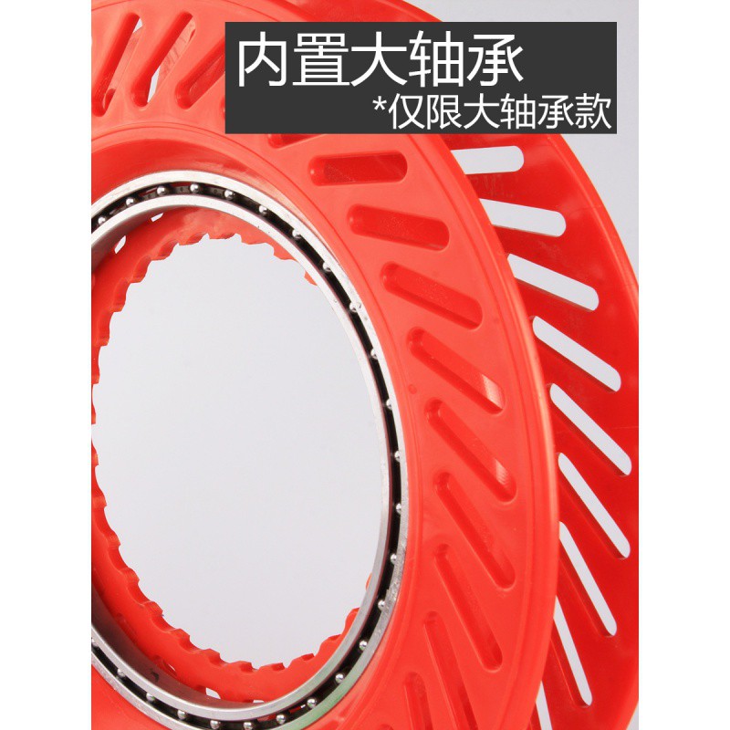 ABS防摔塑料风筝握轮 风筝轴承 带线送连接器 风筝线轮创意 三维工匠 6代-16cm粉水晶+260m二股轮胎线高清大图