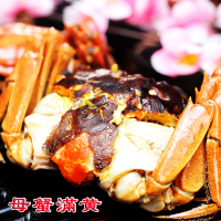 盘锦河蟹 刘力河蟹稻田蟹 盘锦野生鲜活大河蟹 全母2.2-1.8两 8只 大闸蟹礼盒 个个保肥 不肥退款 死蟹包赔