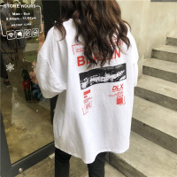 忆香妃 纯棉新款夏季短袖女宽松学生韩版个性原宿风百搭上衣白色T恤
