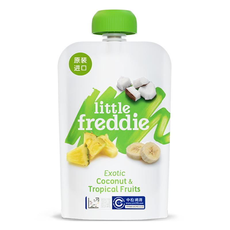 little freddie 小皮椰子菠萝香蕉苹果泥100g 袋装 适用年龄6个月以上