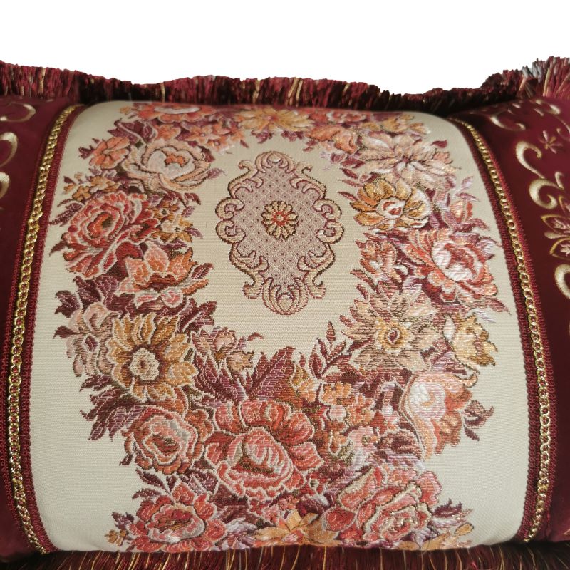 丽绣坊 商务绣花靠枕 50*35CM高清大图