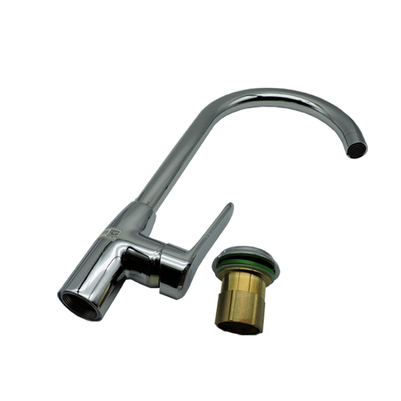 冷热水龙头 全铜菜盆冷热单孔双水龙头5216+2根60cm软管 NF-127 个高清大图