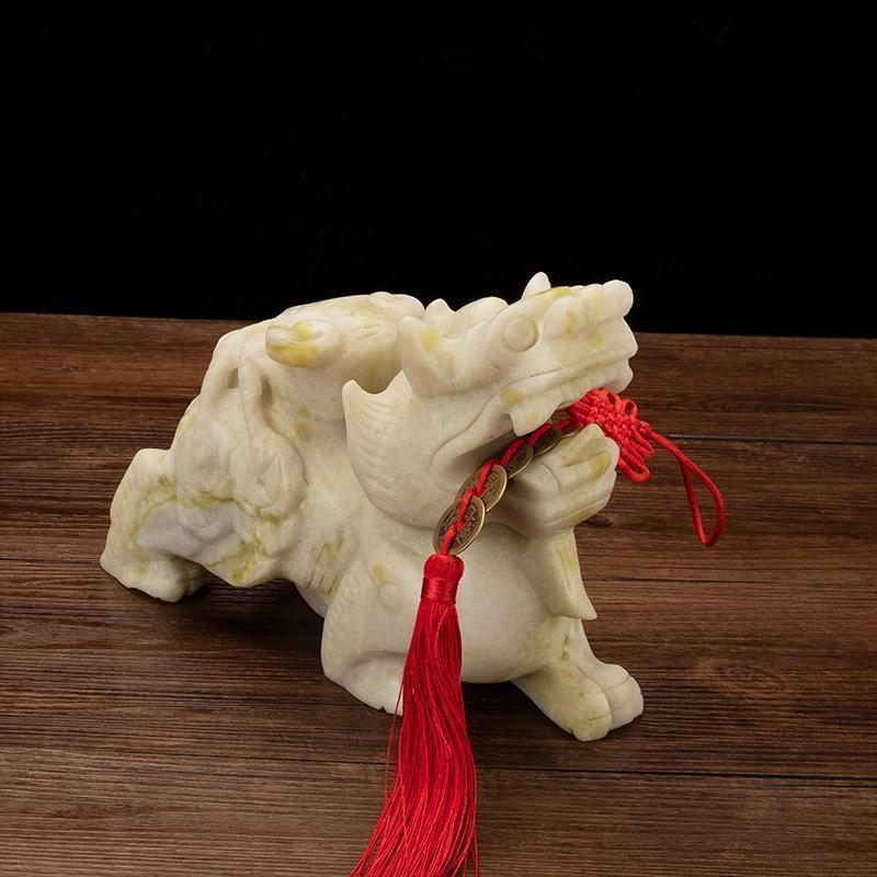 蓝田玉貔貅辟邪升官风水摆件一对客厅玄关开业礼品_867_491