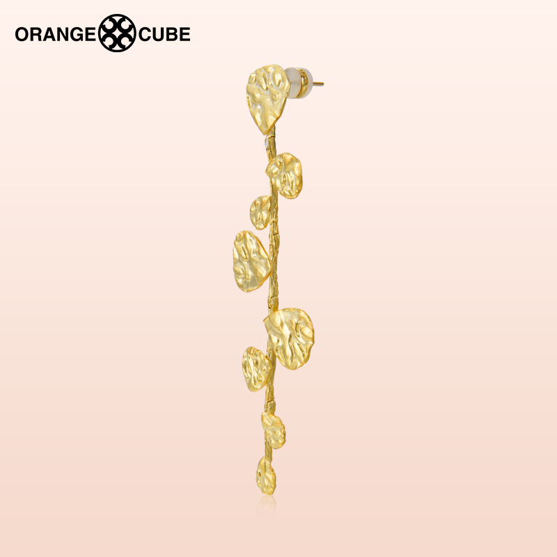 orangecube 秘境森林系列 个性女士穿搭潮流 繁叶耳饰气质饰品送女朋友