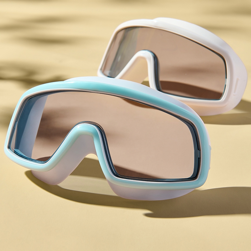 泳镜防水防雾高清近视度数男女大框成人潜水闪电客泳镜游泳装备泳帽