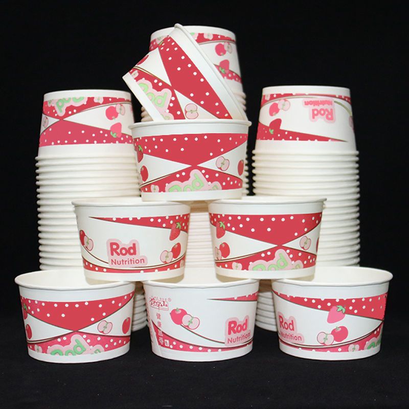 一次性纸碗整箱家用加厚商用打包小吃餐盒外卖圆形汤碗