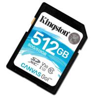 金士顿(Kingston)512GB SD卡 读90MB/s写45MB/s V30 U3 CLASS 10高速相机存储卡
