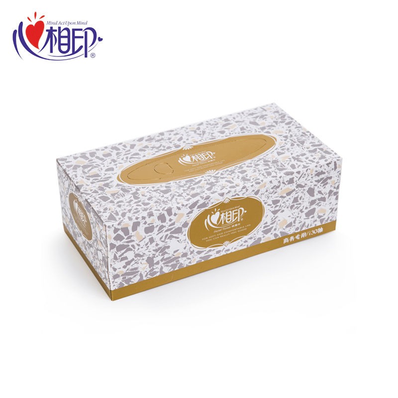 心相印 D130 商用恒金盒装抽纸 130抽 48盒/箱高清大图