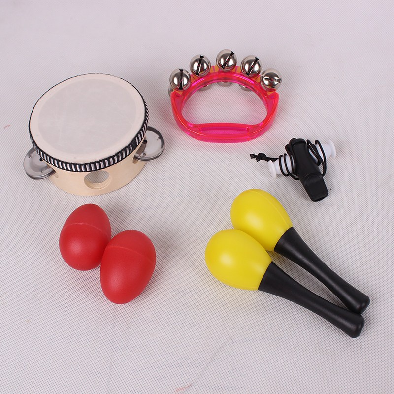 新疆儿童舞蹈专业打击乐器奥尔夫乐器小手鼓幼儿园早教手拍鼓 4寸铃鼓
