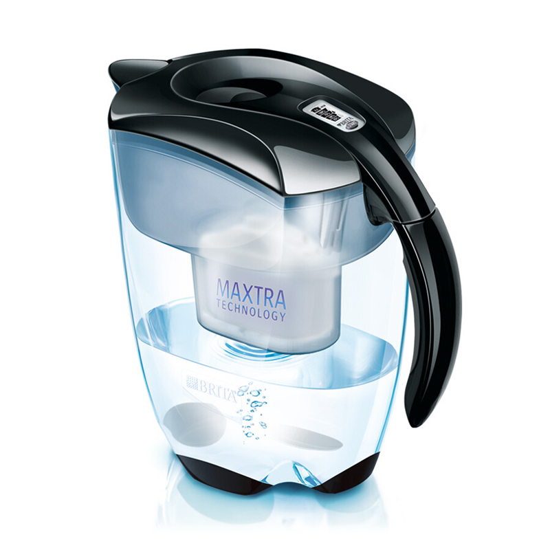 [尊享系列]碧然德(BRITA)过滤净水器 台上式家用滤水壶 净水壶 Elemaris尊享系列3.5L(黑色)1壶1芯