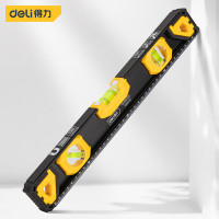 得力（deli） 水平尺高精度靠尺强磁工字实心铝水平尺迷你测量尺 多角度强磁款400mm DL292400