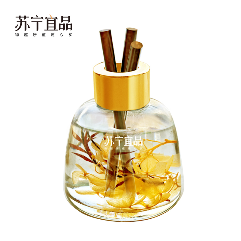 苏宁宜品无火藤条液体香薰持久淡香清新车载家用办公室香薰摆件随机香型2瓶装