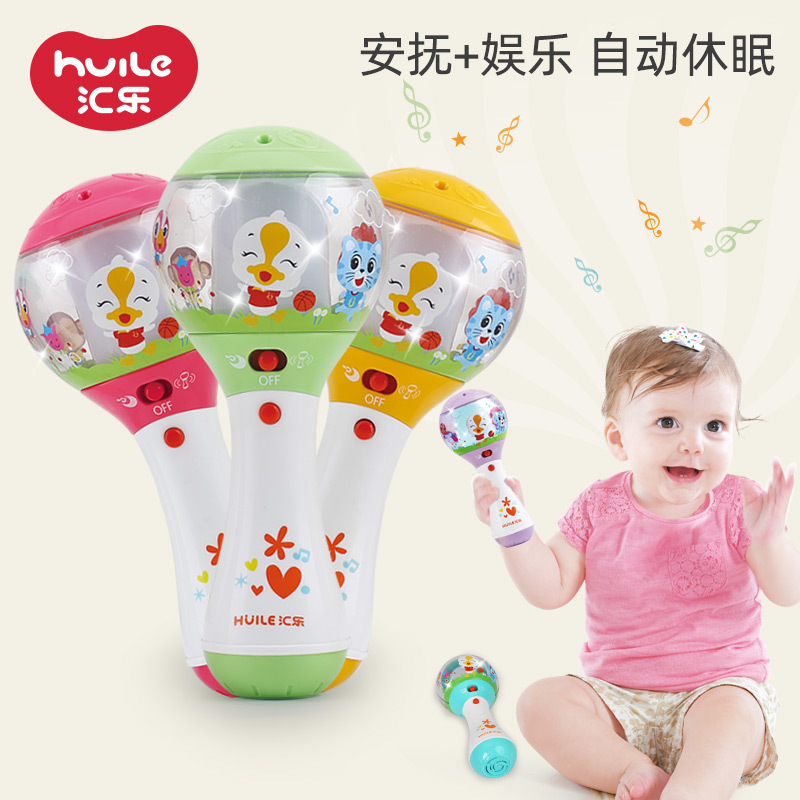 汇乐玩具(HUILE TOYS)好奇沙锤 697 新生婴幼儿宝宝灯光音乐节奏棒益智手摇铃玩具