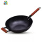 家用炒菜锅真不锈无涂层铸铁炒锅实木把底加厚健康家用生铁锅 FENGHOU 益之康系列34CM+普通可立盖