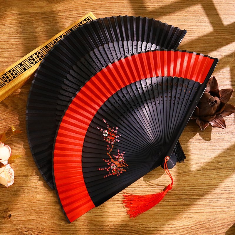 [特价版]随机发特价款 扇子折扇中国风古风女式古典汉服旗袍随身折叠