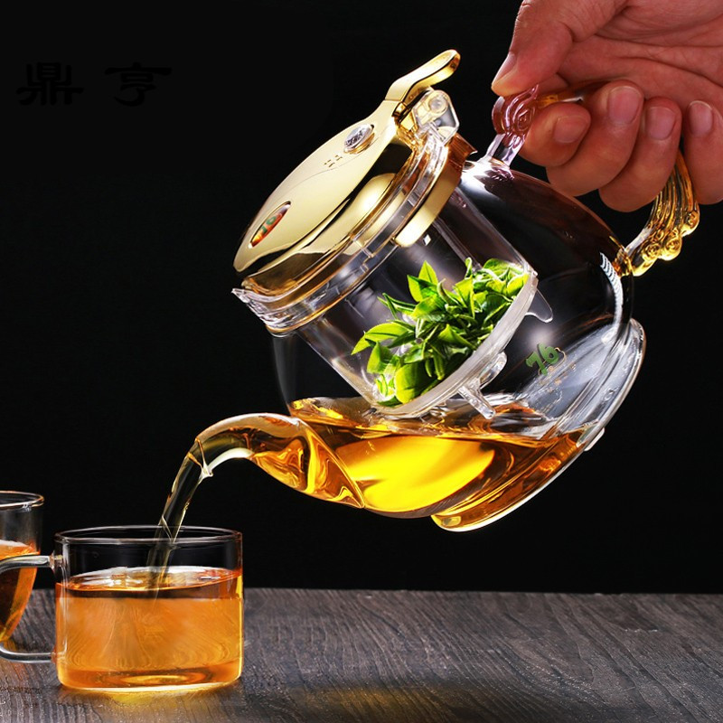 鼎亨台湾飘逸杯泡茶壶过滤内胆全可拆洗耐热玻璃茶壶泡茶器茶具